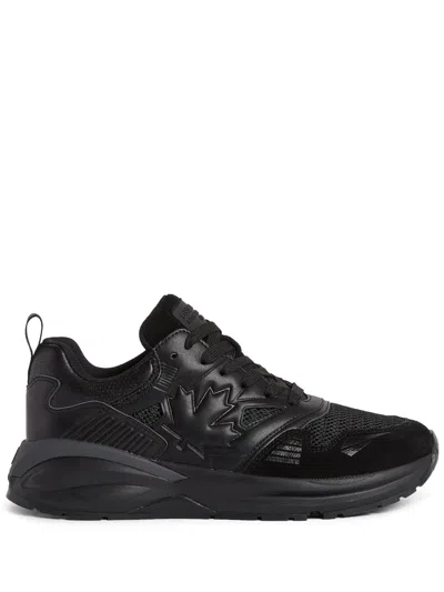 Dsquared2 Chunky Sole Paneled Sneakers In Black