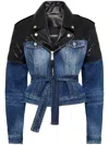 Dsquared2 Butch Denim Hybrid Jean Jacket In Blue