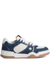 Dsquared2 Panelled Denim Sneakers In White