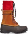 Dsquared2 Panelled-design Leather Boots In 褐色