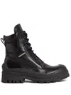 Dsquared2 Panelled-design Leather Boots In Black