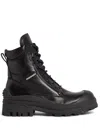 Dsquared2 Panelled-design Leather Boots In Black