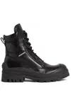 Dsquared2 Panelled-design Leather Boots In Black