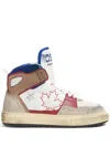 Dsquared2 White High Top Boogie Sneakers In White