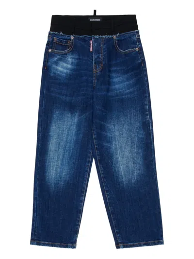 Dsquared2 Kids' Panelled Jeans In Blue