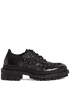 Dsquared2 Panelled Lace-up Low-top Sneakers In Black