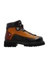 Dsquared2 Panelled Leather Hiking Boots In Brown