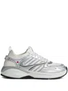 Dsquared2 Chunky Sole Mesh Sneakers With Maple Leaf Print In White