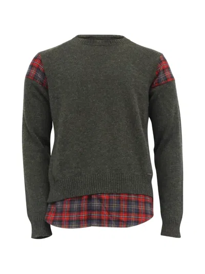 Pre-owned Dsquared2 Panelled Sweater In Green