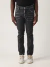 Dsquared2 Tidy Biker Mid-rise Logo-patch Skinny Jeans In Nero