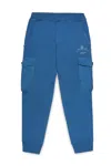 Dsquared2 Maple-leaf Logo Cargo Casual Trousers In Blue