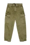 Dsquared2 Vintage-effect Gabardine Cargo Pants In Green