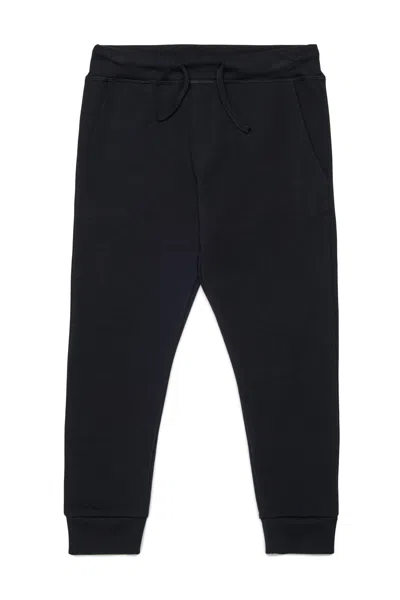 Dsquared2 Pantaloni Jogger In Felpa Con Logo In Black