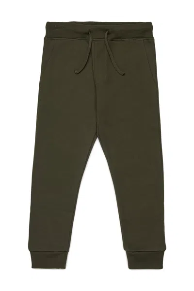 Dsquared2 Pantaloni Jogger In Felpa Con Logo In Green