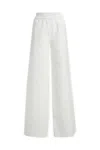 Dsquared2 Wide Leg Cotton Trousers With Elastic Waistband In 100