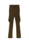 Dsquared2 Dsquared Olive Green Stretch Cotton Loose Cargo Pant In Green