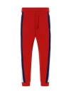 Dsquared2 Technical Fabric Joggers With Contrast Side Stripe In Red