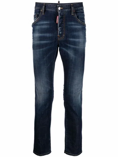 Dsquared2 Pants 5 Pockets In Blue