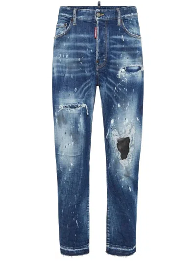 Dsquared2 Pants 5 Pockets In Blue