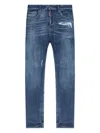 Dsquared2 Stretch Cotton Skater Jeans In Blue
