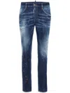 Dsquared2 Dsquared Men Slim Jeans With A Lived-in Effect In Blue
