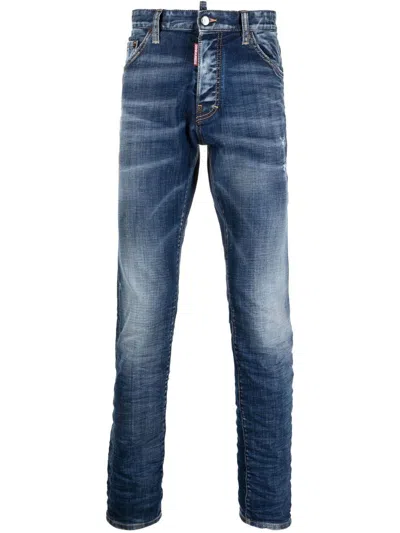Dsquared2 Pants 5 Pockets In Blue