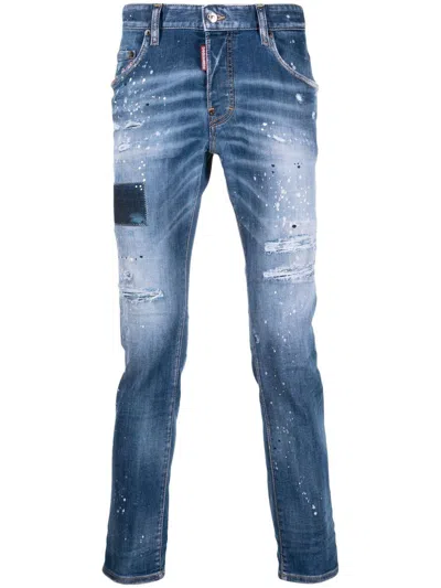 Dsquared2 Pants 5 Pockets In Blue