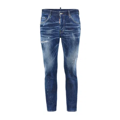 Dsquared2 Pants 5 Pockets In Blue