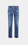 Dsquared2 Distressed Five-pocket Belt Loop Trousers In Blue