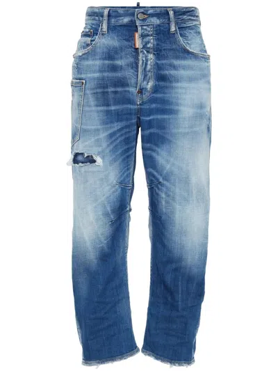 Dsquared2 Pants 5 Pockets In Blue