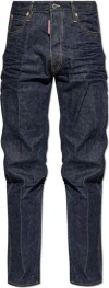 Dsquared2 Button Fastening Ruched Trousers In Blue
