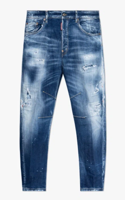 Dsquared2 Pants 5 Pockets In Blue