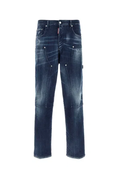 Dsquared2 Pants 5 Pockets In Blue
