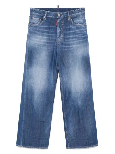 Dsquared2 Pants 5 Pockets In Blue