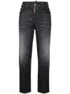 Dsquared2 Straight-leg Jeans With Faded Effect And 5 Pockets In Black