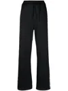 Dsquared2 Logo-tape Wide-leg Track Pants In Black