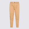 Dsquared2 Tailored Beige Trousers With Soft Cotton-elastan Blend In Brown
