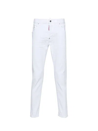 Dsquared2 Trousers In Bianco
