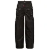 Dsquared2 Satin Cargo Trousers In Black