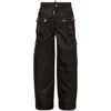 Dsquared2 Satin Cargo Trousers In Black
