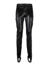 Dsquared2 Black Faux Leather Stirrup Leggings In Black