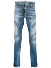Dsquared2 Logo-wash Distressed Skinny Jeans In Blue