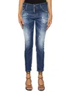 Dsquared2 Mod. Cool Girl Cotton Jeans In Blue
