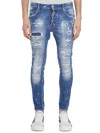 Dsquared2 Blue Washed Denim Cotton Jeans In Blue