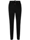 Dsquared2 Honey High-waisted Twiggy Denims In Black