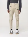 Dsquared2 Cotton Cargo Trouser With Logo Patch In Beige