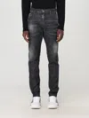 Dsquared2 Easy Black Wash Tidy Biker Black Stretch Cotton Denim Jeans In Black