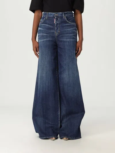Dsquared2 Hose  Damen Farbe Denim In Blue