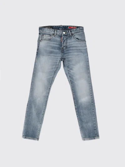 Dsquared2 Pants Kids Color Denim In Blue