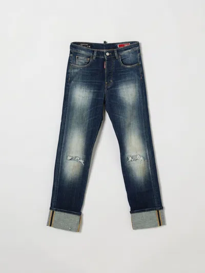 Dsquared2 Pants Kids Color Denim In Blue